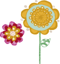 Yellow flower Icon, Rachael Grainger Design and illustration, licensing, selling & creating colourful, uplifting artwork for all areas of surface design