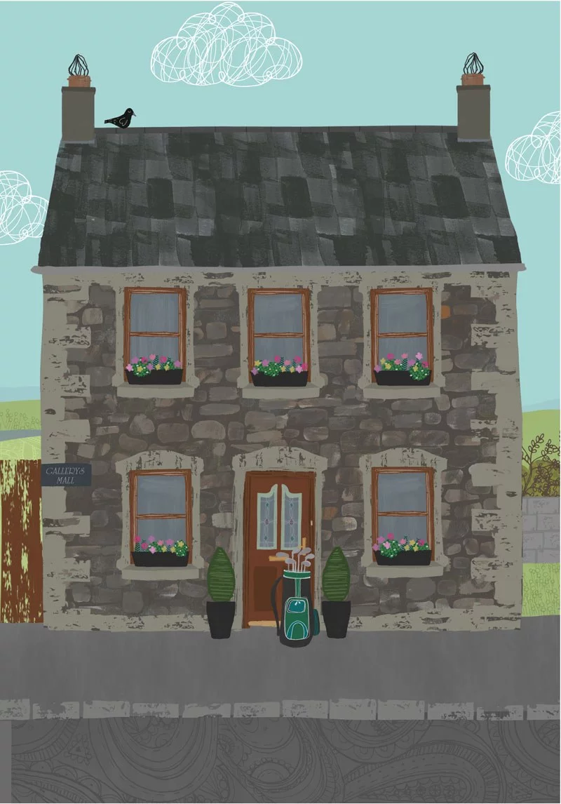 House portrait illustration