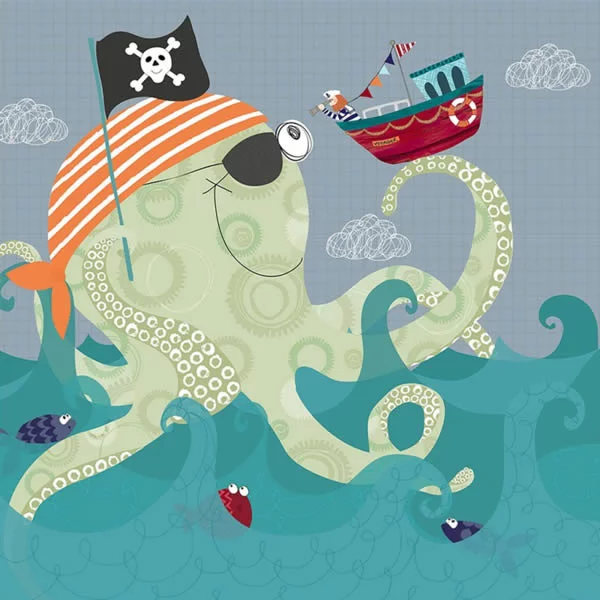 Pirate Octopus for Children ©Rachael Grainger